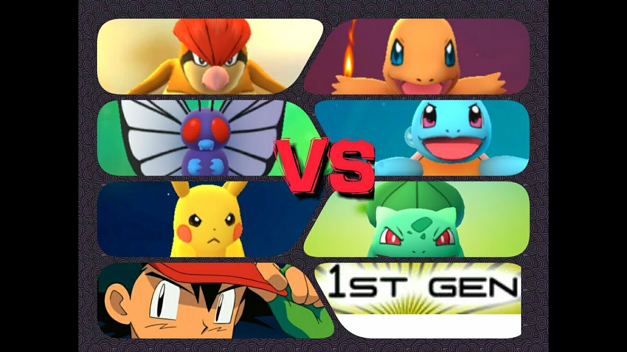 Pok&eacute;mon GO Gym Battles Ash Ketchum theme  Pikachu Charmander Bulbasaur Squirtle & more