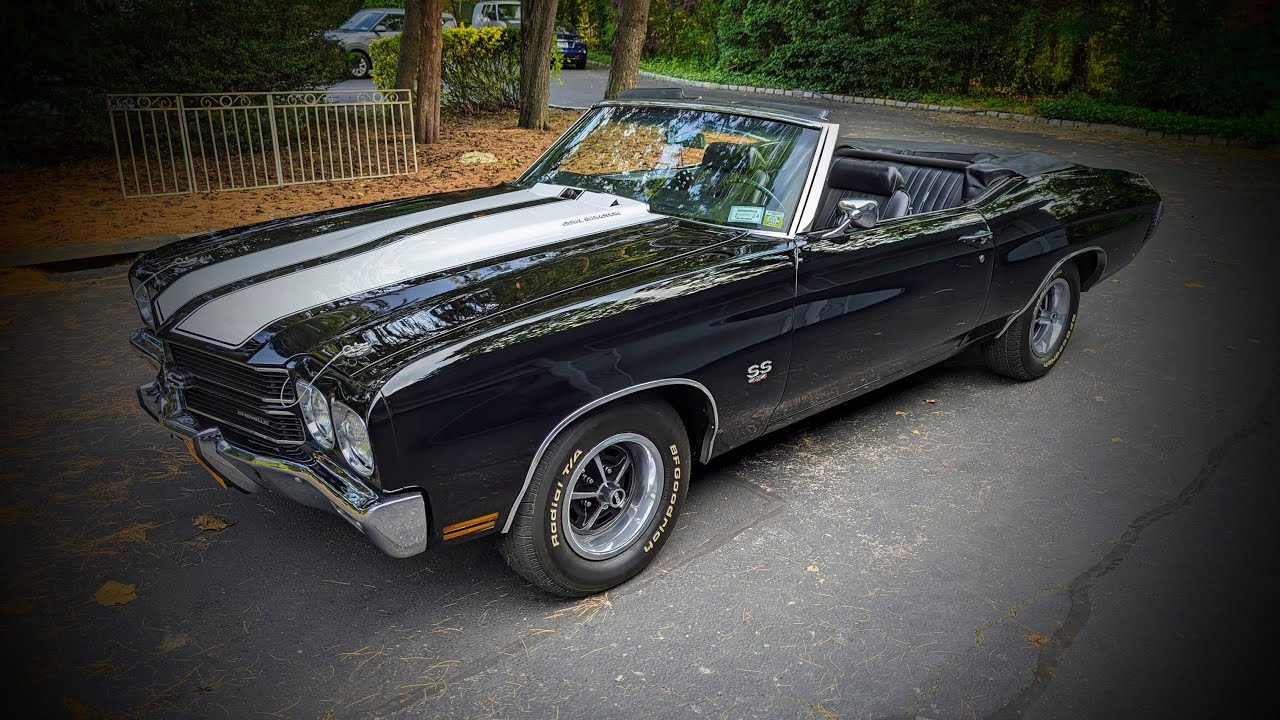 Iconic 1970 Chevelle SS Convertible For Sale-LS6 454/450hp~M22 4 Speed~Triple Black & Cowl Induction