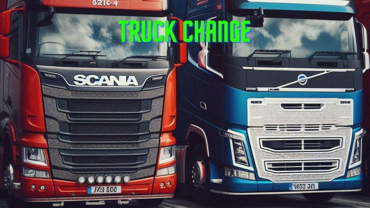 Truck Change Scania To Volvo & Birdlip Progress - HGV Container Truck Driving UK #trucker #trucker