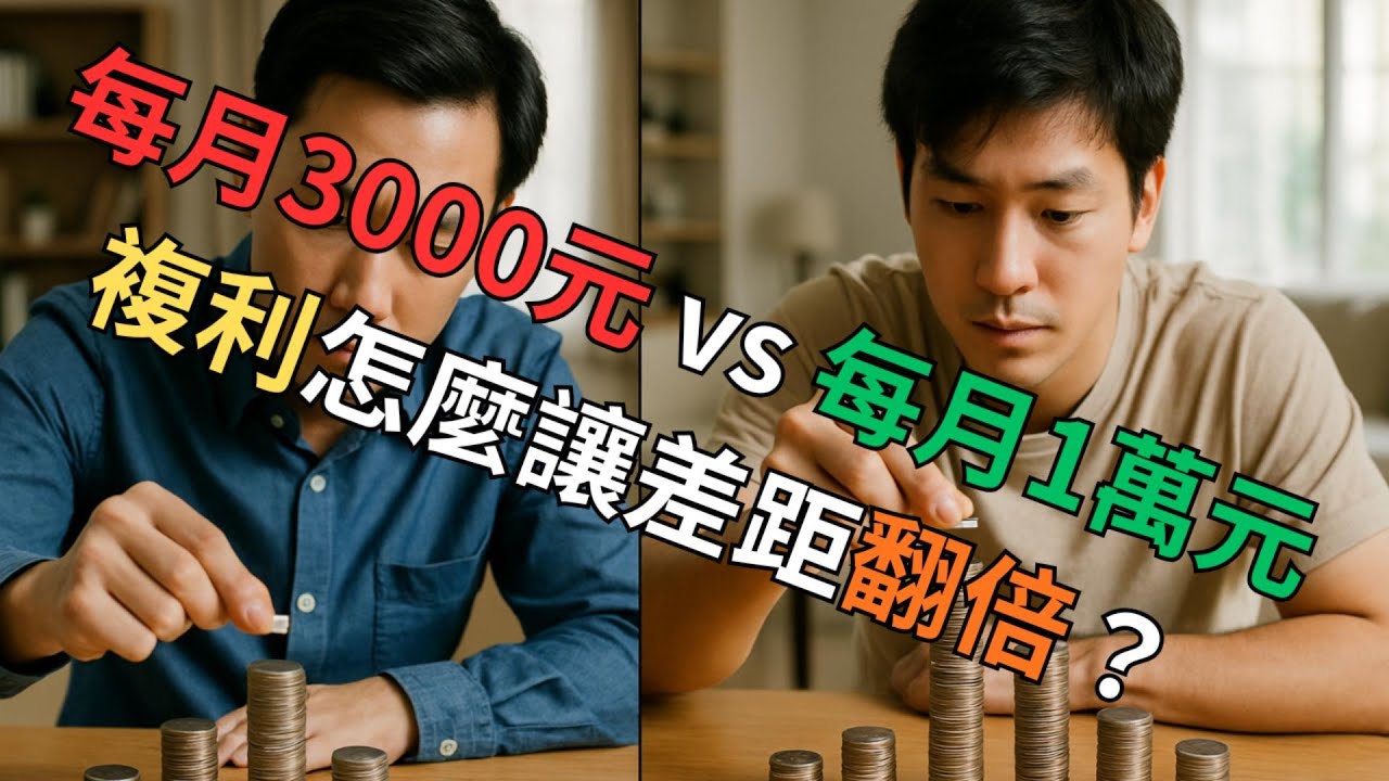 《複利的魔法：普通人的翻身公式》系列【第十一集】「每月3000元 vs 每月1萬元：複利怎麼讓差距翻倍？」