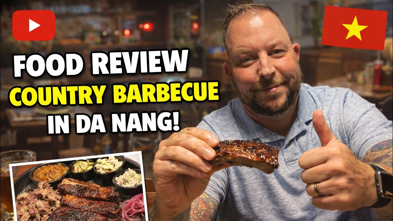 Armyguy Travels ЖИВОЙ ОБЗОР ЕДЫ Деревенское барбекю в ДАНАНГе, Вьетнам 🇻🇳 #foodie #danang #vietnam
