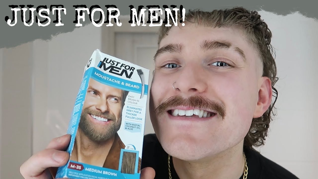 DYING MY MOUSTACHE WITH JUST FOR MEN MOUSTACHE & BEARD  // TASH TRANSFORMATION! // DAN AITCHIE