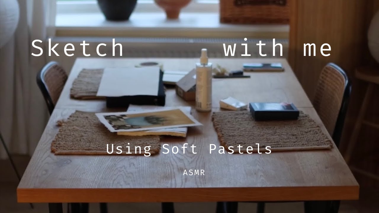 Sketch with me using soft pastels, relaxing art video & ASMR | Still life sketch