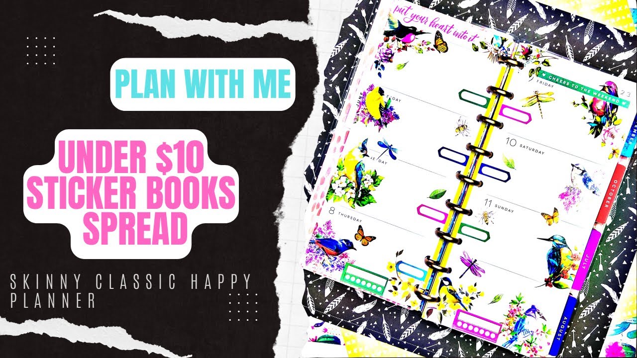 PLAN WITH ME | SKINNY CLASSIC HAPPY PLANNER | ​⁠UNDER $10 PLANNER STICKERS | SOCIAL MEDIA PLANNER