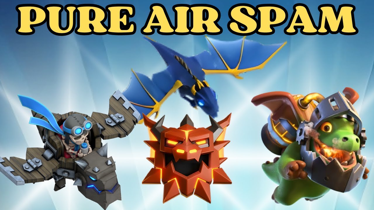 PURE AIR SPAM - Totem Air Army in Ranked Legend League | Clash of Clans
