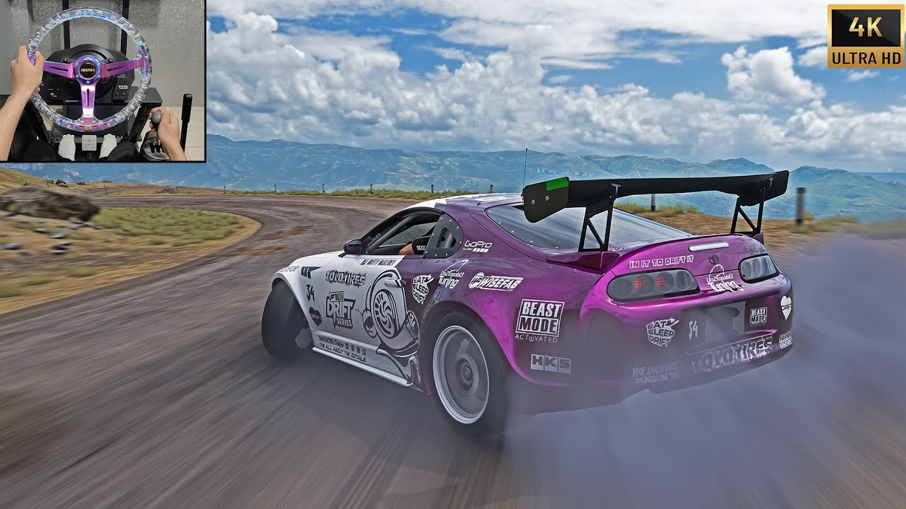 1600HP Formula Drift Toyota Supra | Forza Horizon 5 Steering Wheel Gameplay