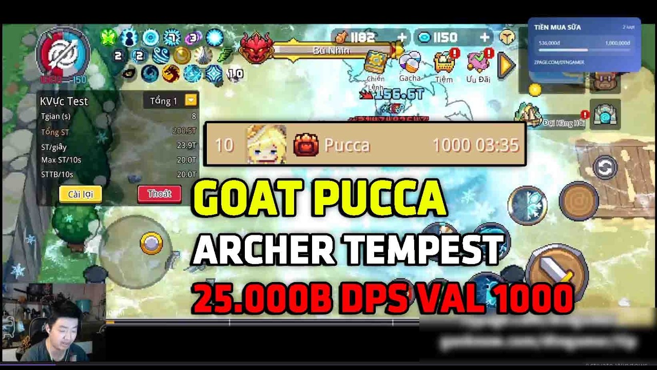 End Build XẠ THỦ CUỒNG BẠO PUCCA 25.000B+ DPS Val 1000