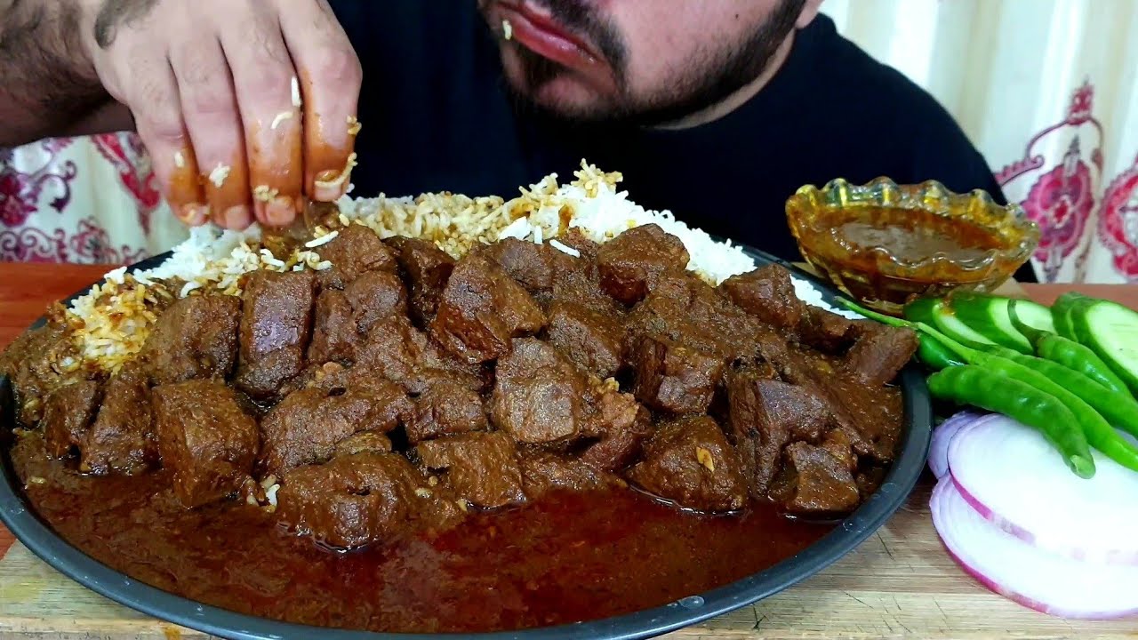 ASMR; EATING SPICY*MUTTON LIVER,MUTTON MASALA,ONION,GREEN CHILLI,SALAD || MUKBANG