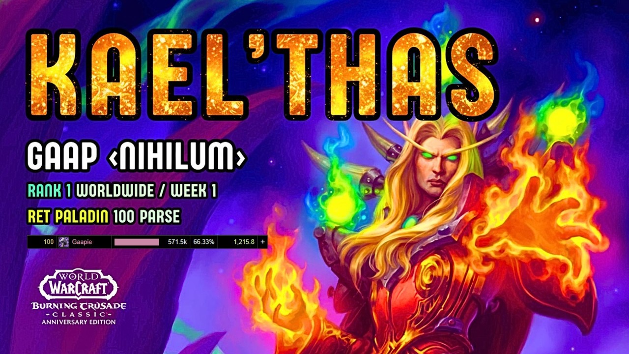 Gaap - Nihilum vs Kael'thas (TK) - #1 World RET Paladin DPS Parse Week 1 | TBC Classic Anniversary
