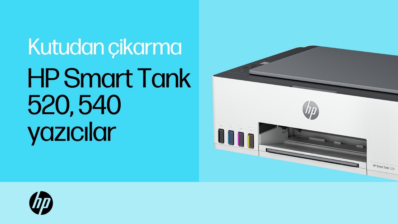 Kutudan çıkarma ve kurma | HP Smart Tank 520 540 yazıcılar | HP Yazıcılar | HP Support