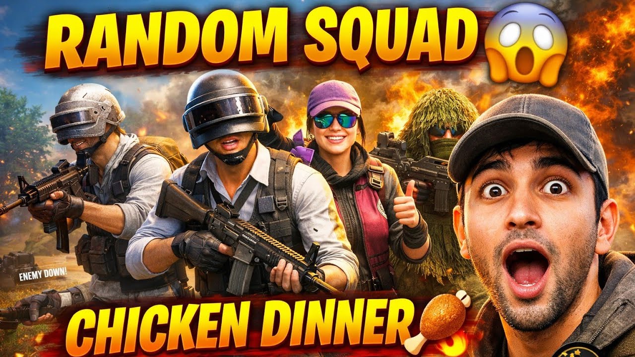 Random Squad ne Dil Jeet Liya ❤️ | Chicken Dinner PUBG Mobile@SkGamming59 