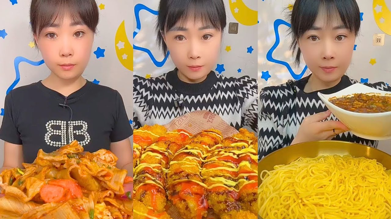 Chinese Bread and Noodle Eating Show | Quiet Mukbang Food Video #57