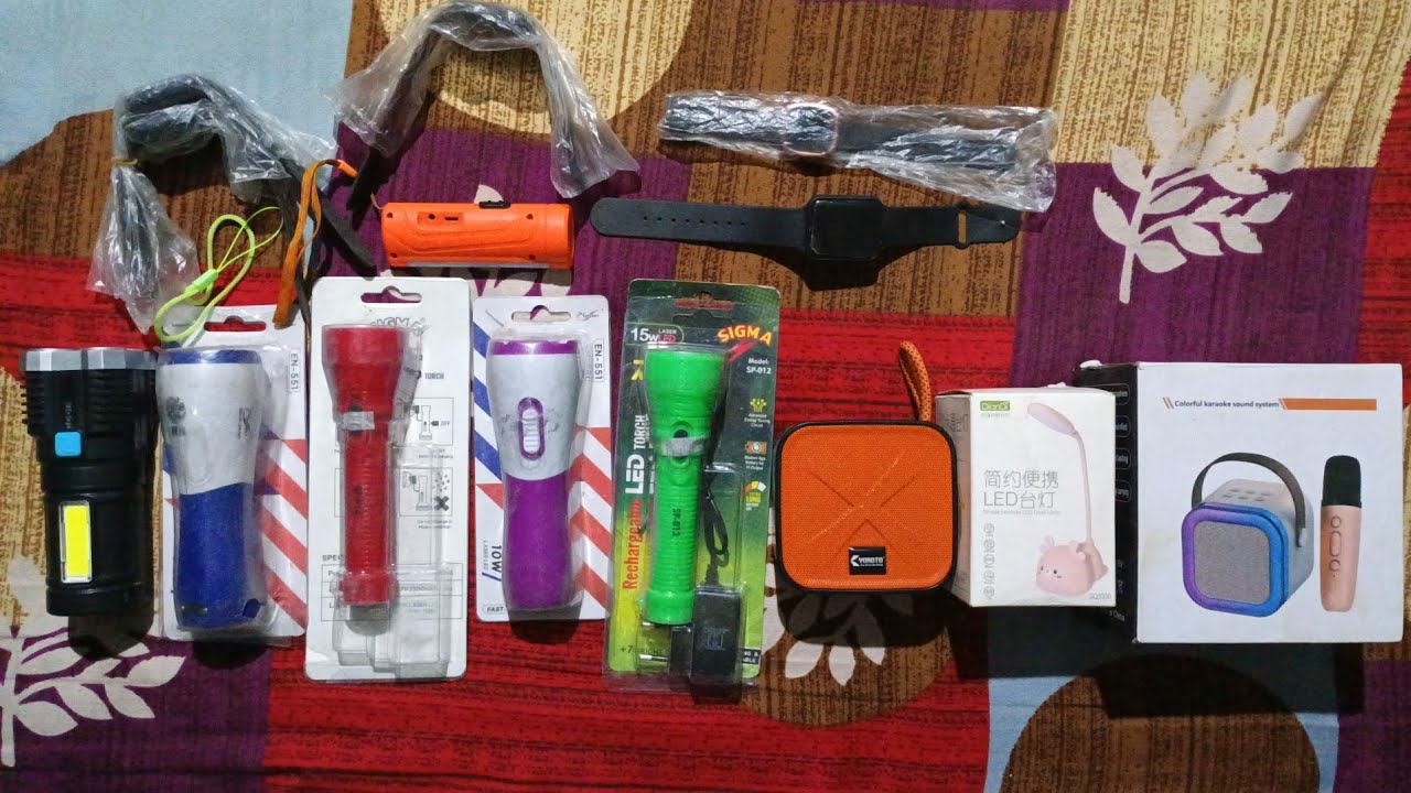 K12 karaoke wireless speaker Torch light Unboxing videos