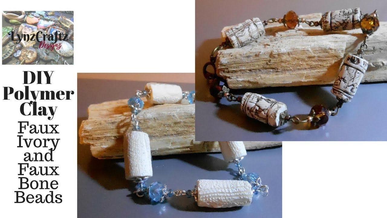 #diy  #polymerclay  Faux Ivory and Faux Bone #beads  #polymerclayjewelry Free Tutorial