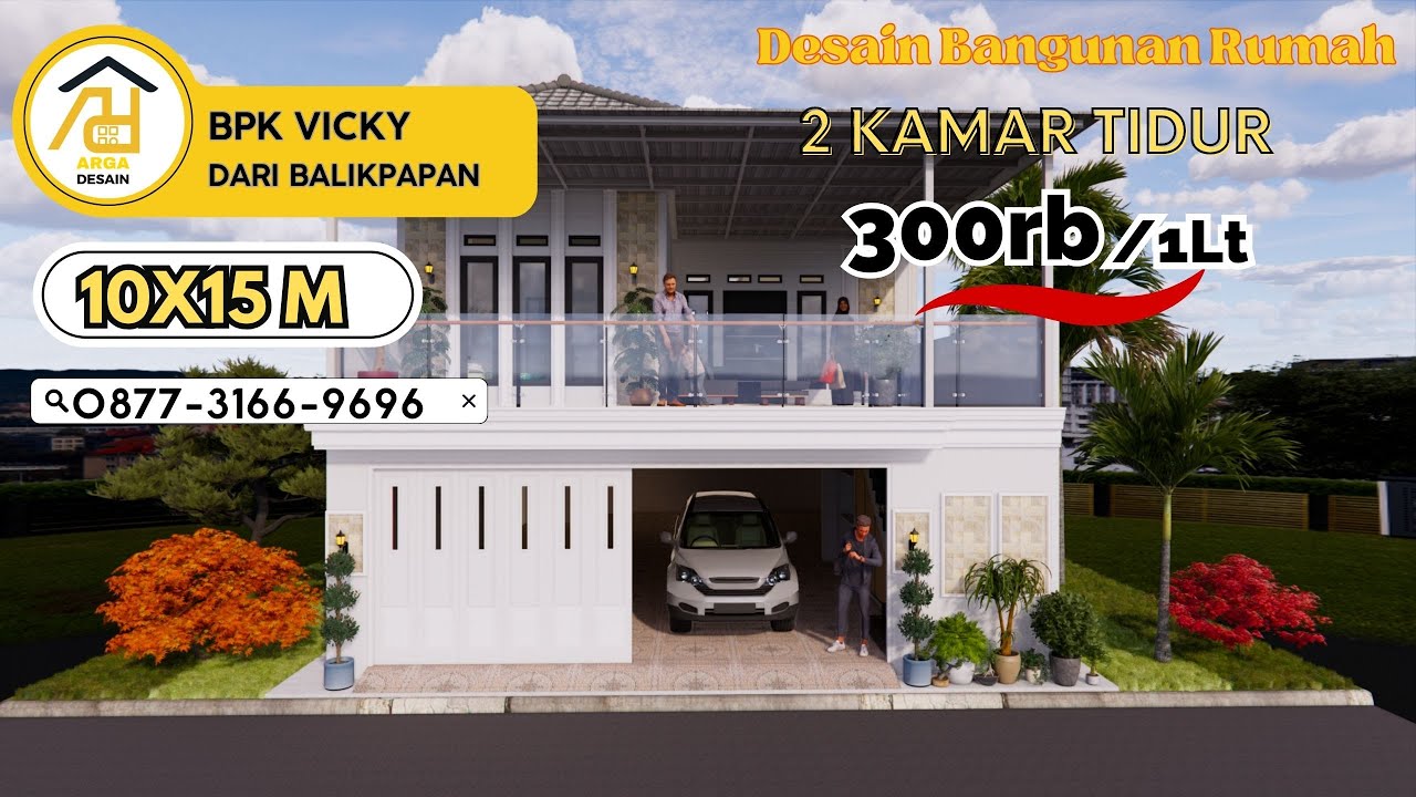 Desain Rumah  Ukuran 10X15 M  [2 LANTAI] dari BPK VICKY, Jasa Desain Rumah BALIKPAPAN