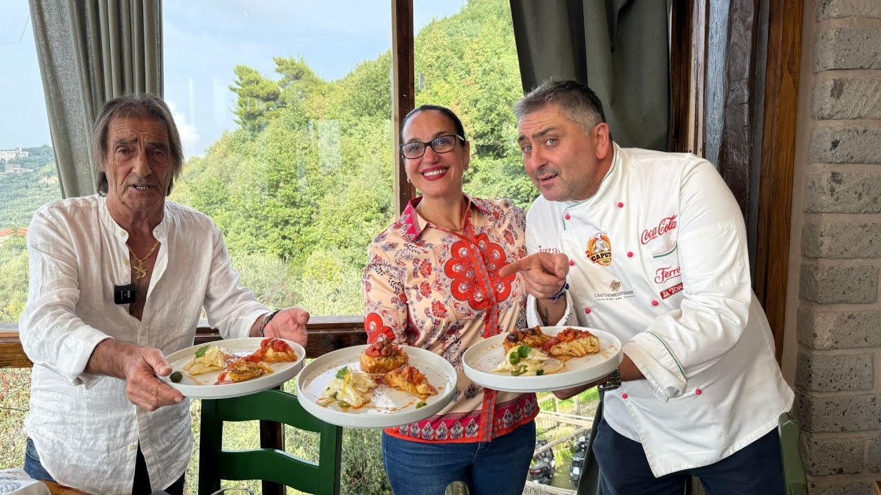 Alessandra with Camillo Torre Ferano and Zio Carlo - Christmas in Italy: Seafood Edition.