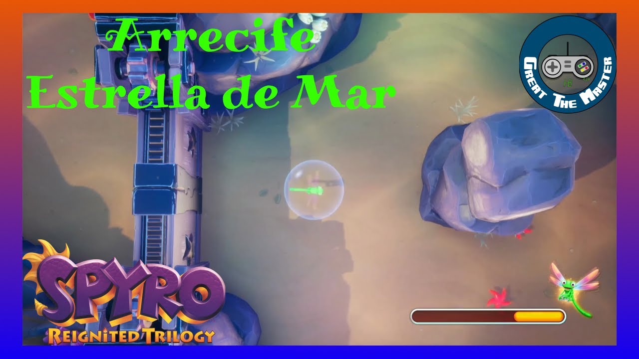 Spyro 3 (Reignited) | #:35 Arrecife Estrella de Mar 100% (Todas las Gemas & Huevos)