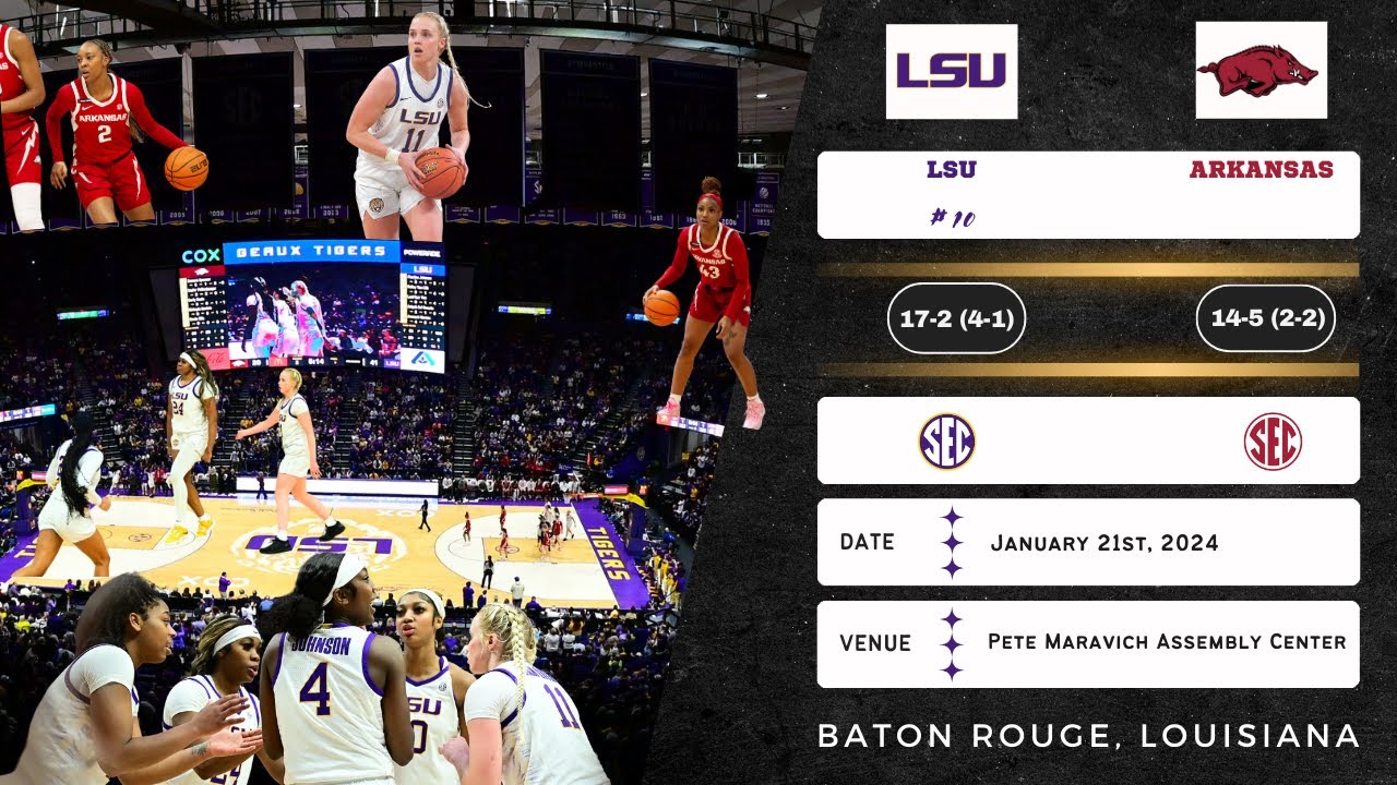 No. 10 LSU vs Arkansas | SEC | 1.21.24