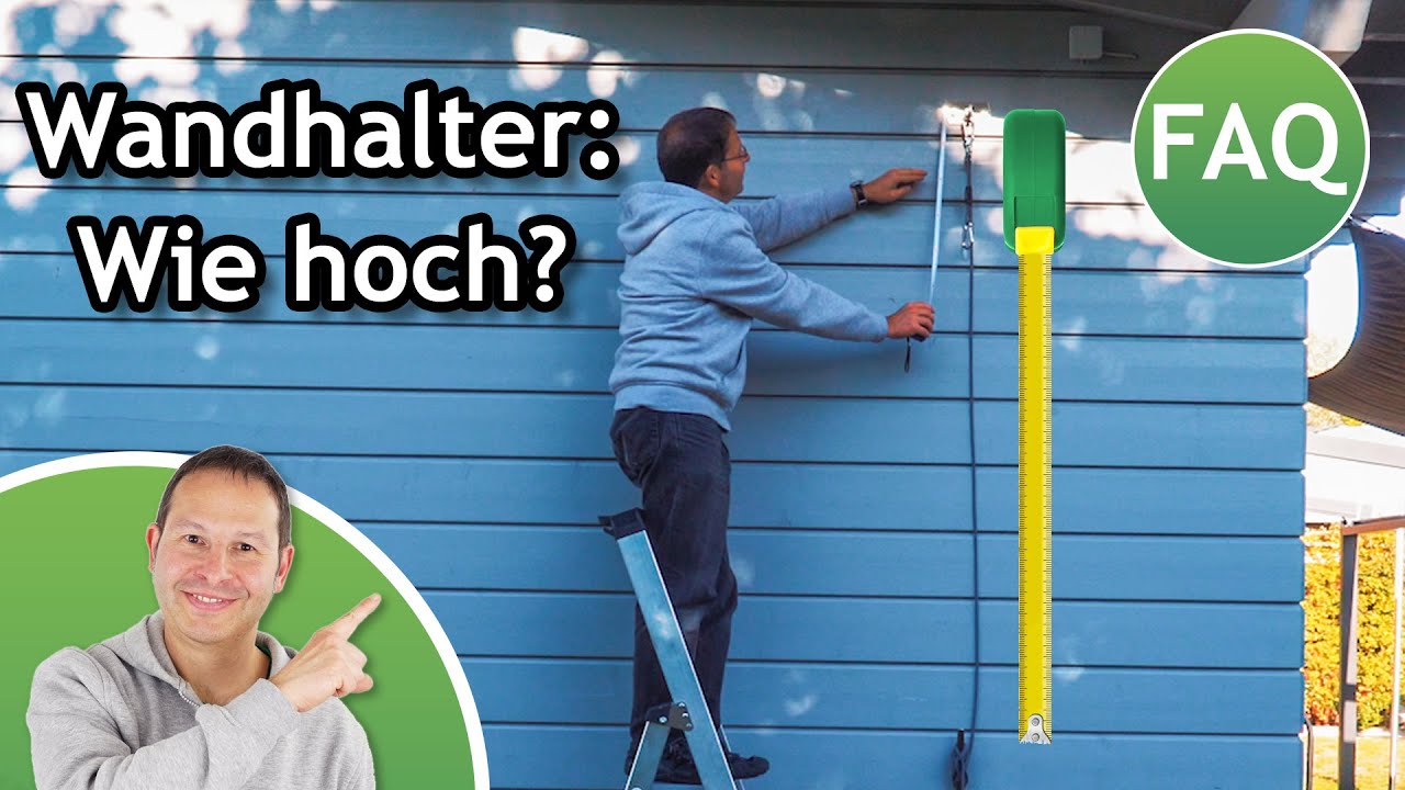 Sonnensegel befestigen: Wie hoch m&uuml;ssen Wandhalter an der Hauswand angebracht werden? | FAQ ☀️ Pina