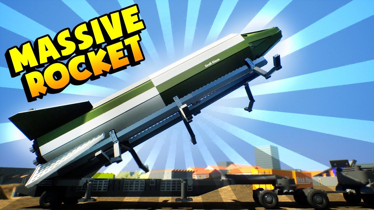 MASSIVE POWERFUL ROCKET TAKES DOWN LEGO CITY! (Brick Rigs)