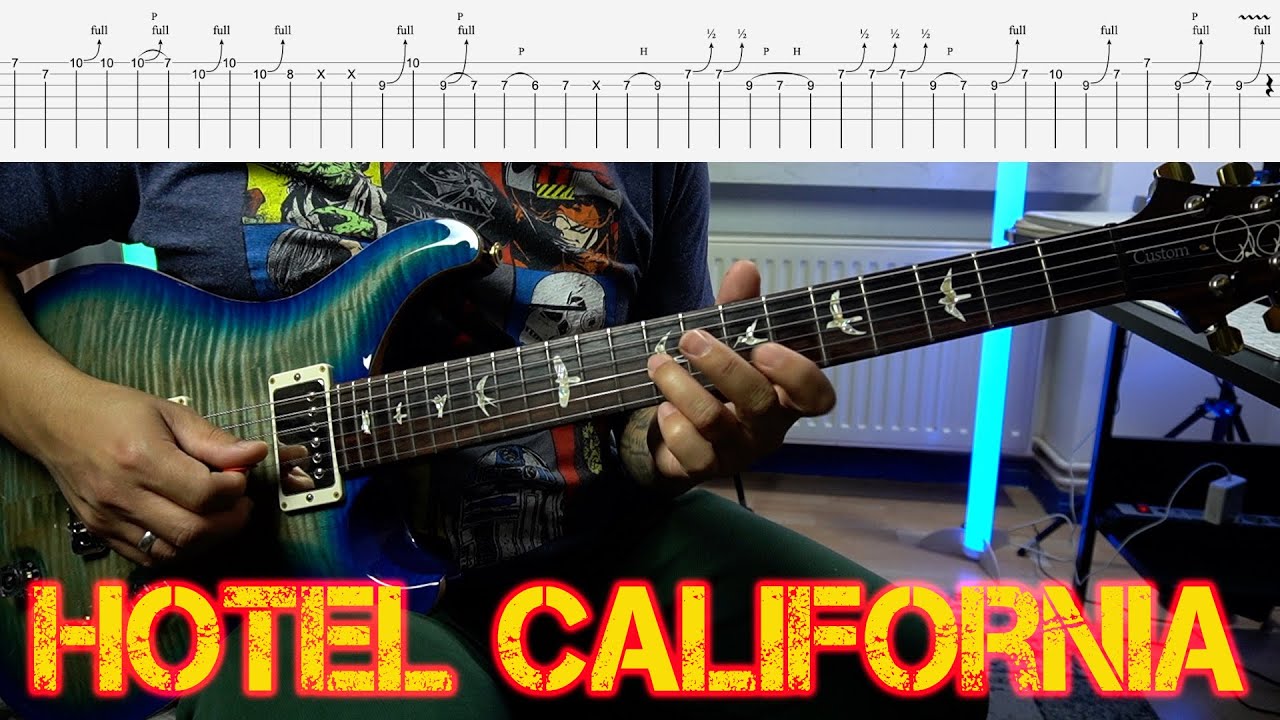 Hotel California | The Eagles | Guitar Solo Lesson with Tabs