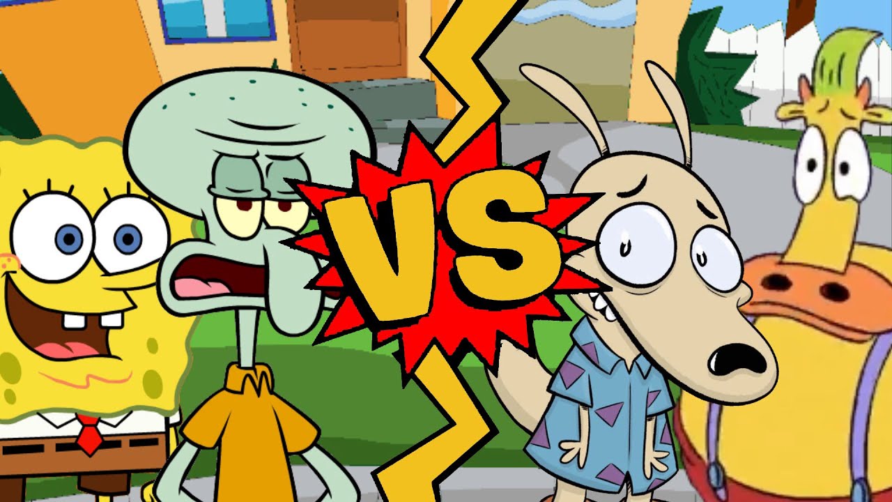 M.U.G.E.N Battles | SpongeBob/Squidward vs Rocko/Heffer | SpongeBob vs Rocko's Modern Life