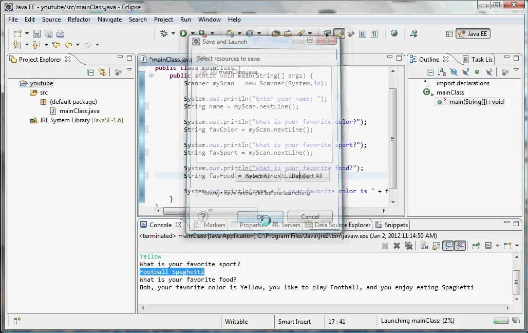 Java Programming - 5 - User input methods