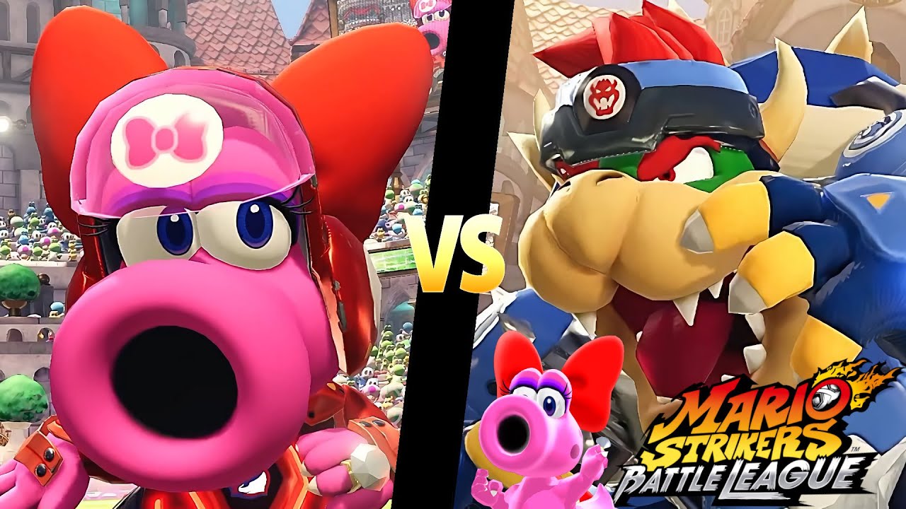 Mario Strikers Battle League Team Birdo vs Team Bowser at Royal Castle