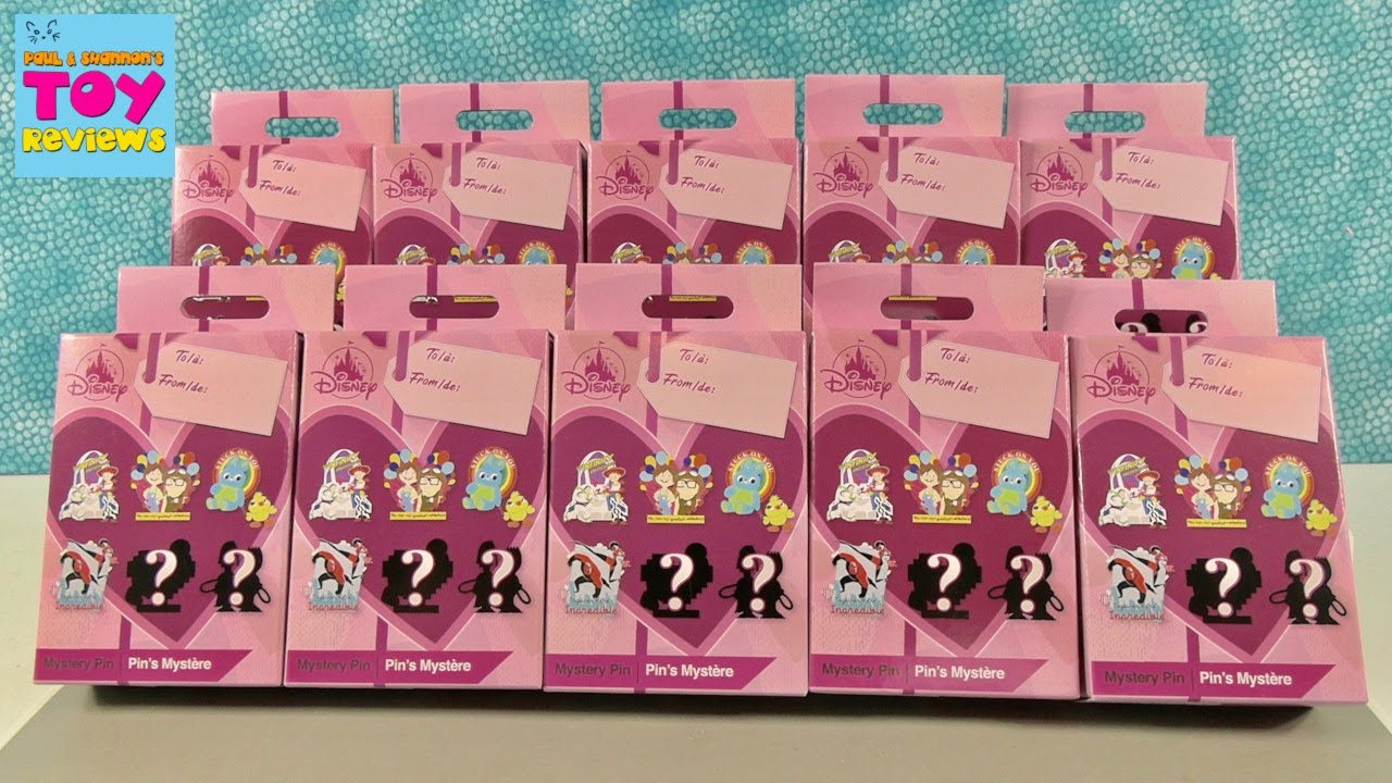 Disney Pixar Valentines Day Mystery Collector Pin Blind Box Opening Review | PSToyReviews