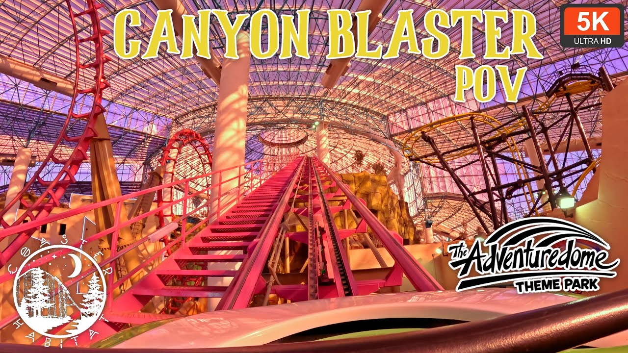 Canyon Blaster Front Seat On Ride POV 5K 60 FPS | Alan Schilke Arrow | AdventureDome Las Vegas