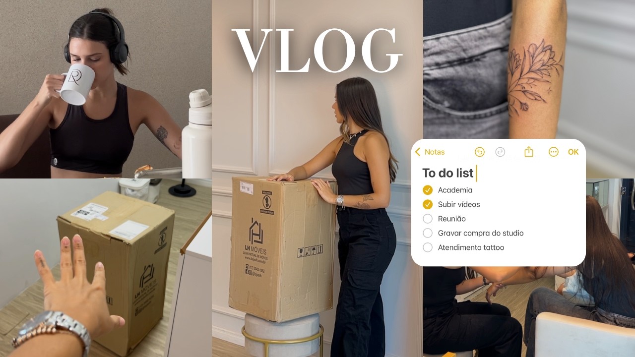 VLOG #7 | rotina, reunião, criação de conteúdo, tattoo e compra pro studio