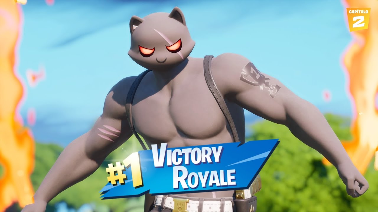 Victoria con la skin MIAUSCULOS SOMBRA Fortnite 2