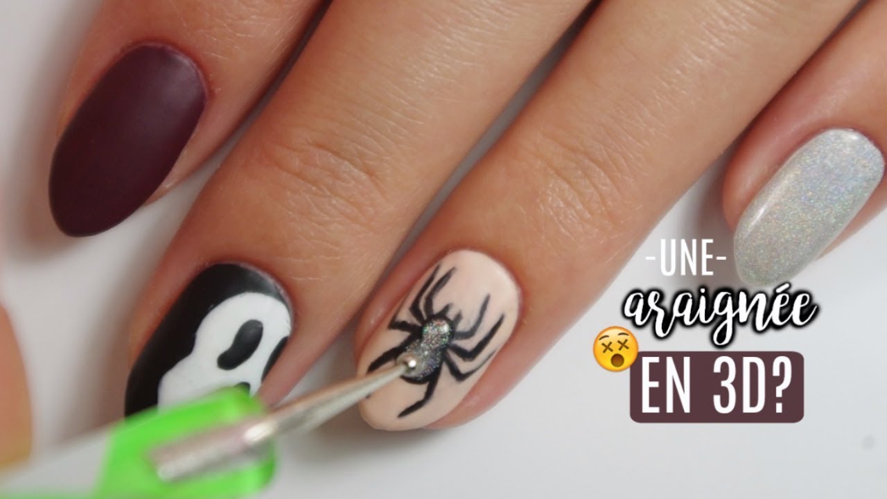 NAIL ART FACILE : UNE ARAIGNÉE EN 3D?♡