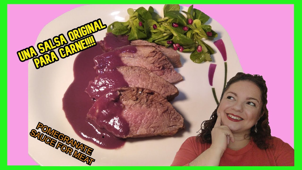 🤩Como hacer SALSA de GRANADA para PRESA Ibérica***pomegranate sauce for meat