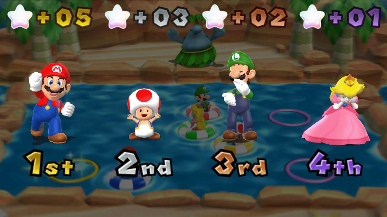 Mario Party 9 - Mario vs Luigi vs Peach vs Toad - Toad Road