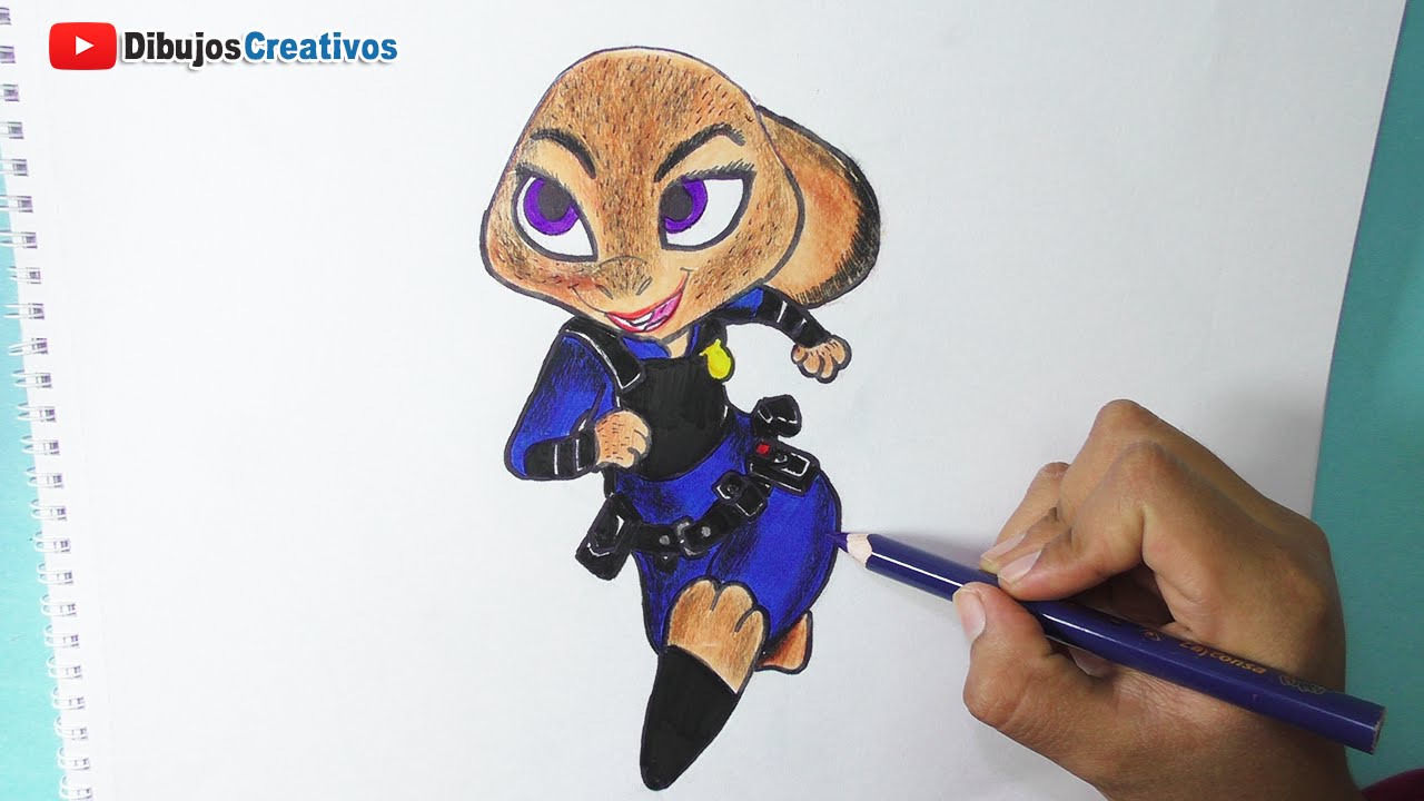 Dibujando y coloreando a Judy Hopps (Zootopia ) - Drawing and coloring Judy Hopps