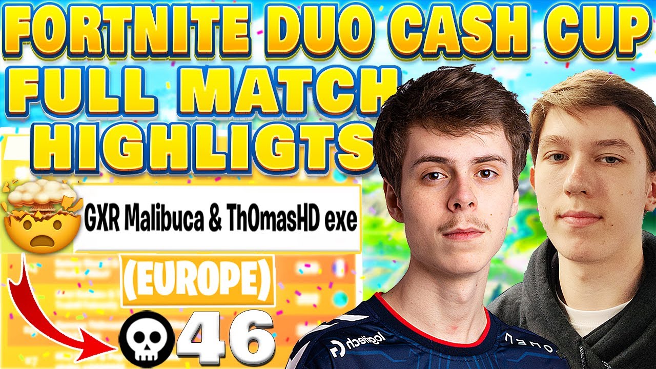 🤯THOMASHD & MALIBUCA - 46 KILLS in DUO CASH CUP - EU 🏆 FULL MATCH REPLAY