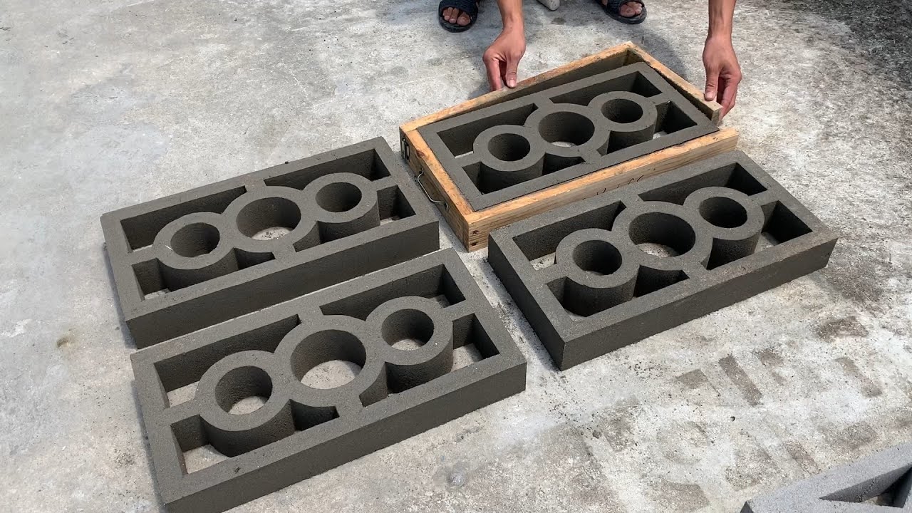 DIY - Cement Ideas Tips / Wood mold design and home decoration ventilation brick molding