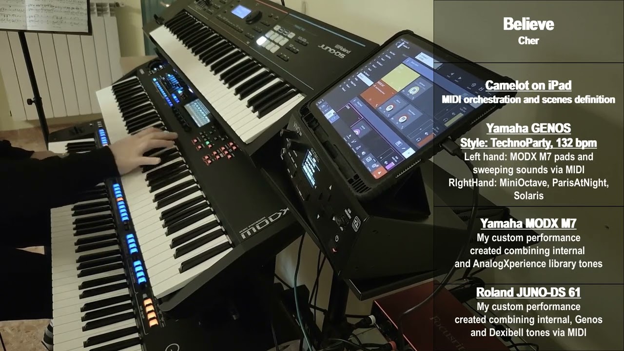 Believe, Cher - Yamaha MODX M7, Genos, Roland JUNO-DS, Dexibell VIVO SX8