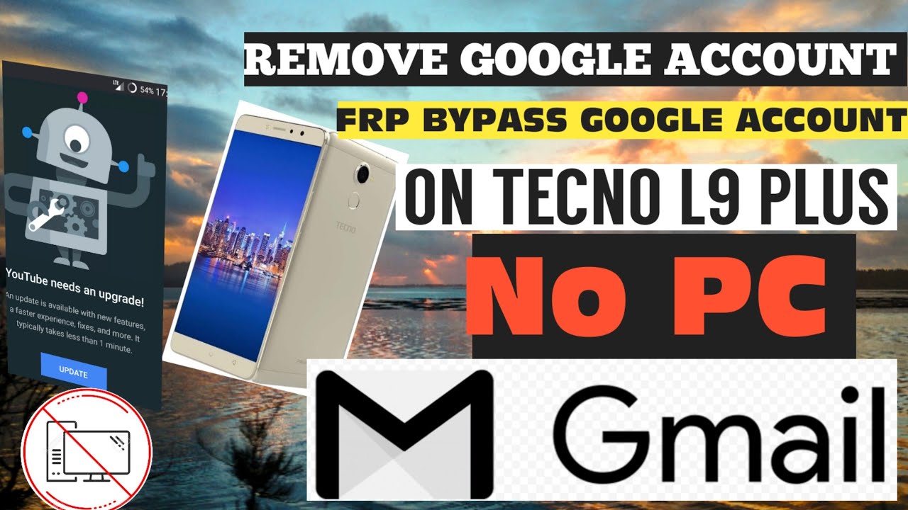 Tecno L9 Plus Frp Bypass | How To Remove Google Account On tecno l9 without pc | Fix YouTube Update