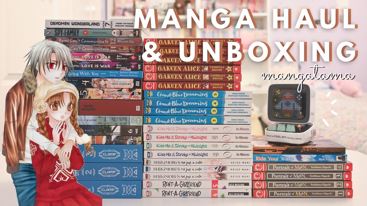 big big manga haul & unboxing // ft. flexispot, divoom