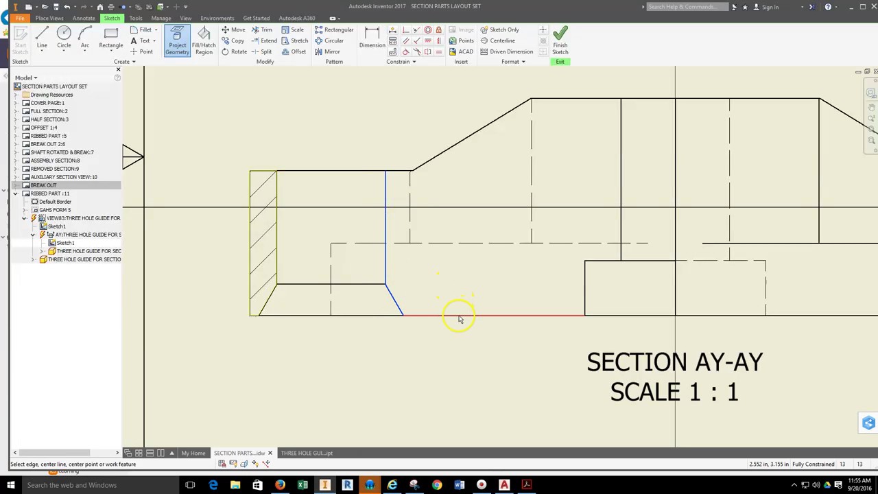 SECTION RIBED PART