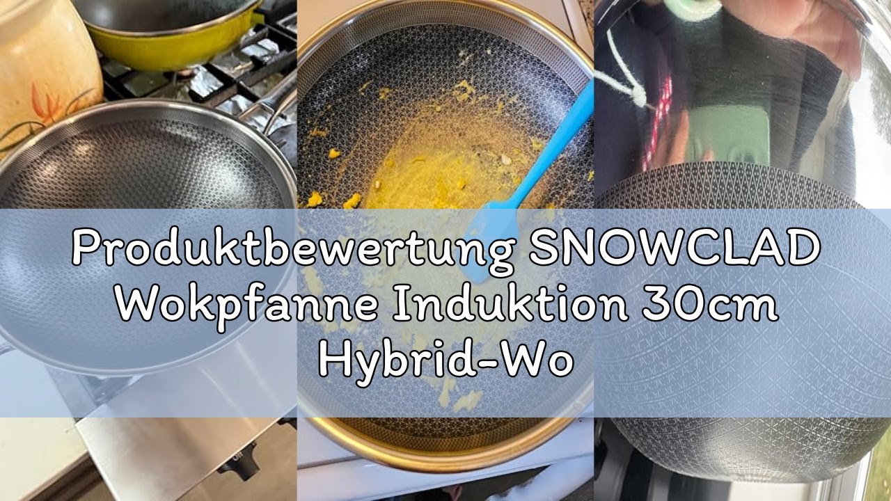 Produktbewertung SNOWCLAD Wokpfanne Induktion 30cm Hybrid-Woks und Bratpfannen, Antihaft Wabenpfanne