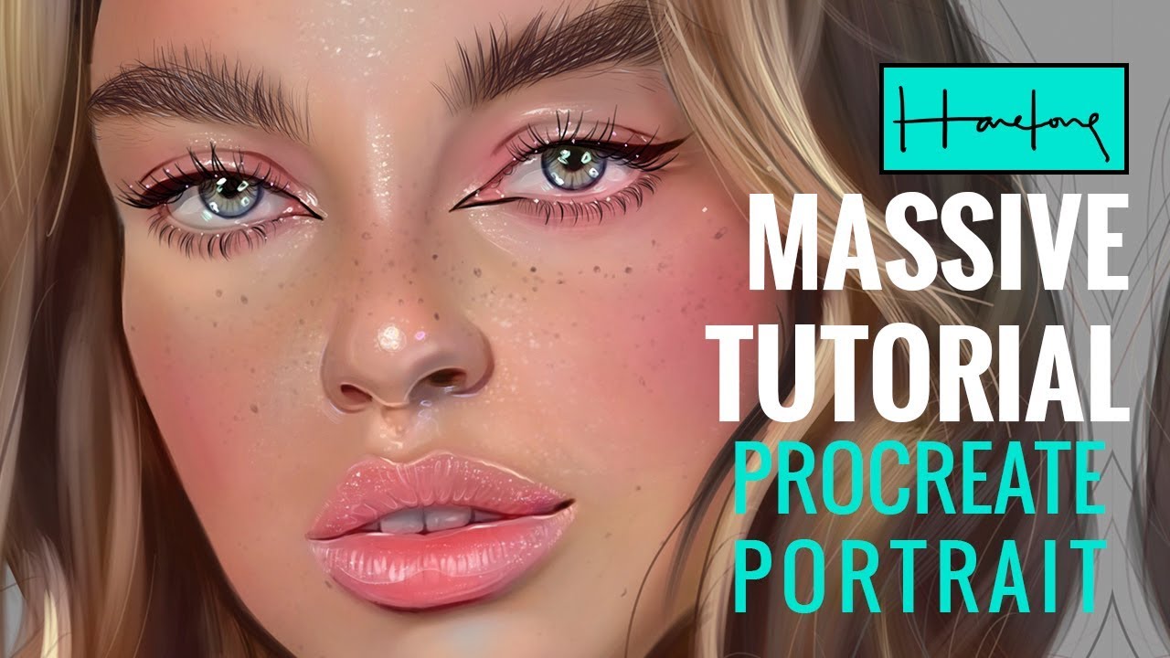 MASSIVE tutorial : Portrait painting on Procreate iPad Paint with Haze
