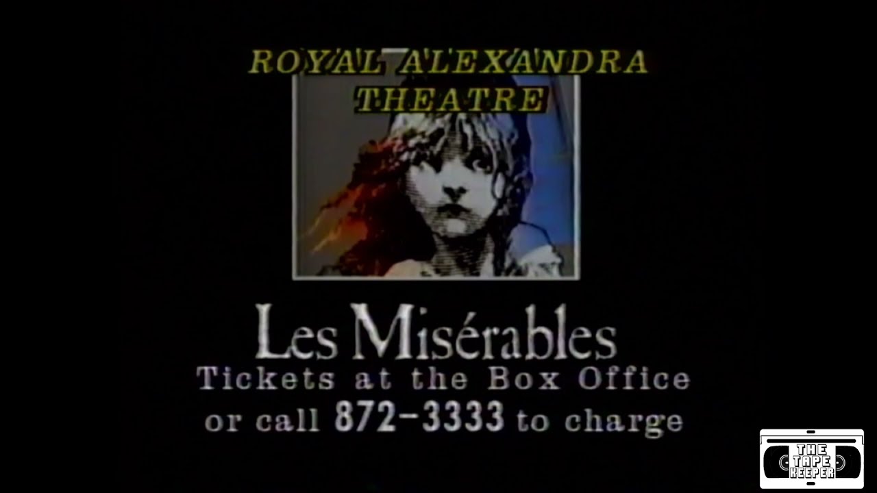 Les Miserables at the Royal Alexandra Theatre in Toronto Commercial - 1991