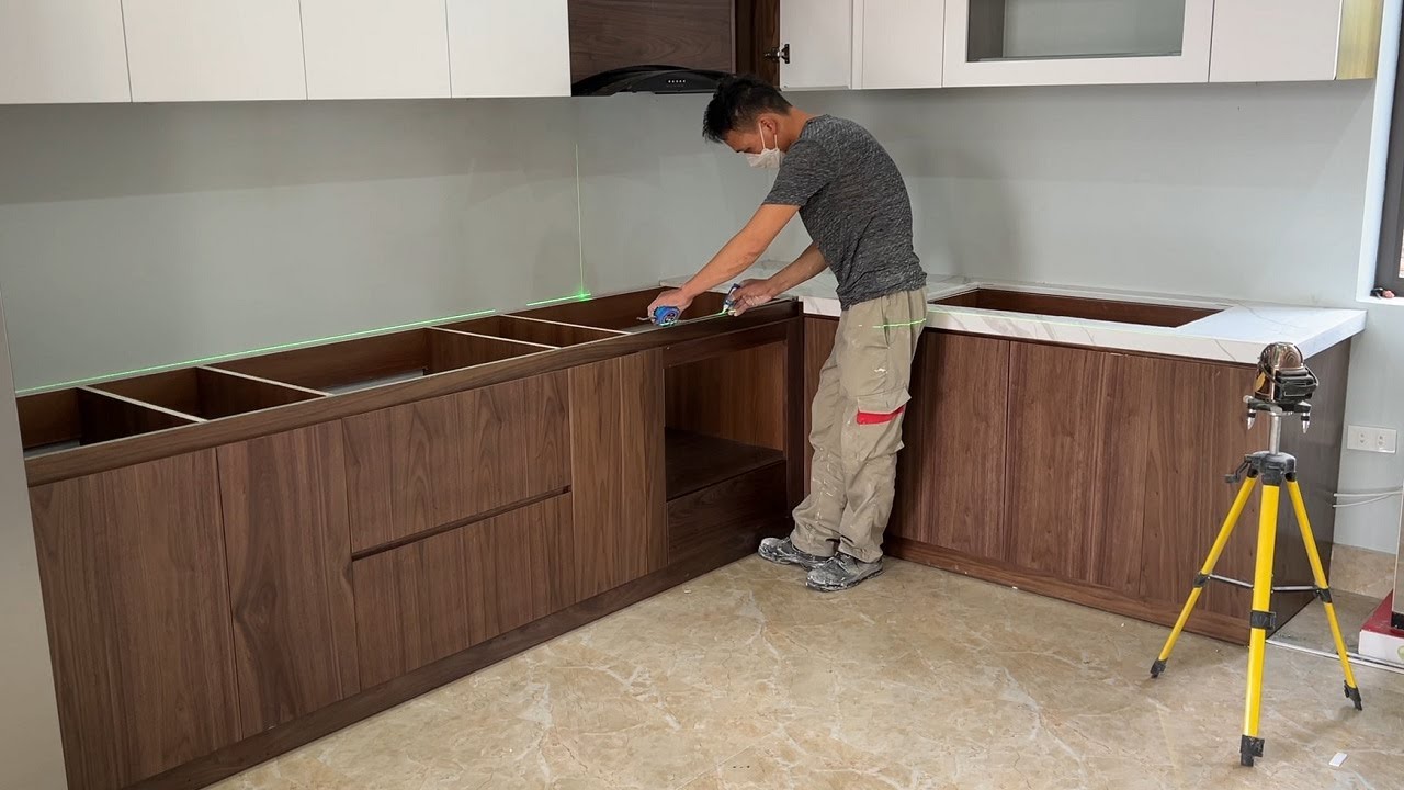 Install & Complete Kitchen Table With White Granite On Synthetic Plastic Frame Step by Step
