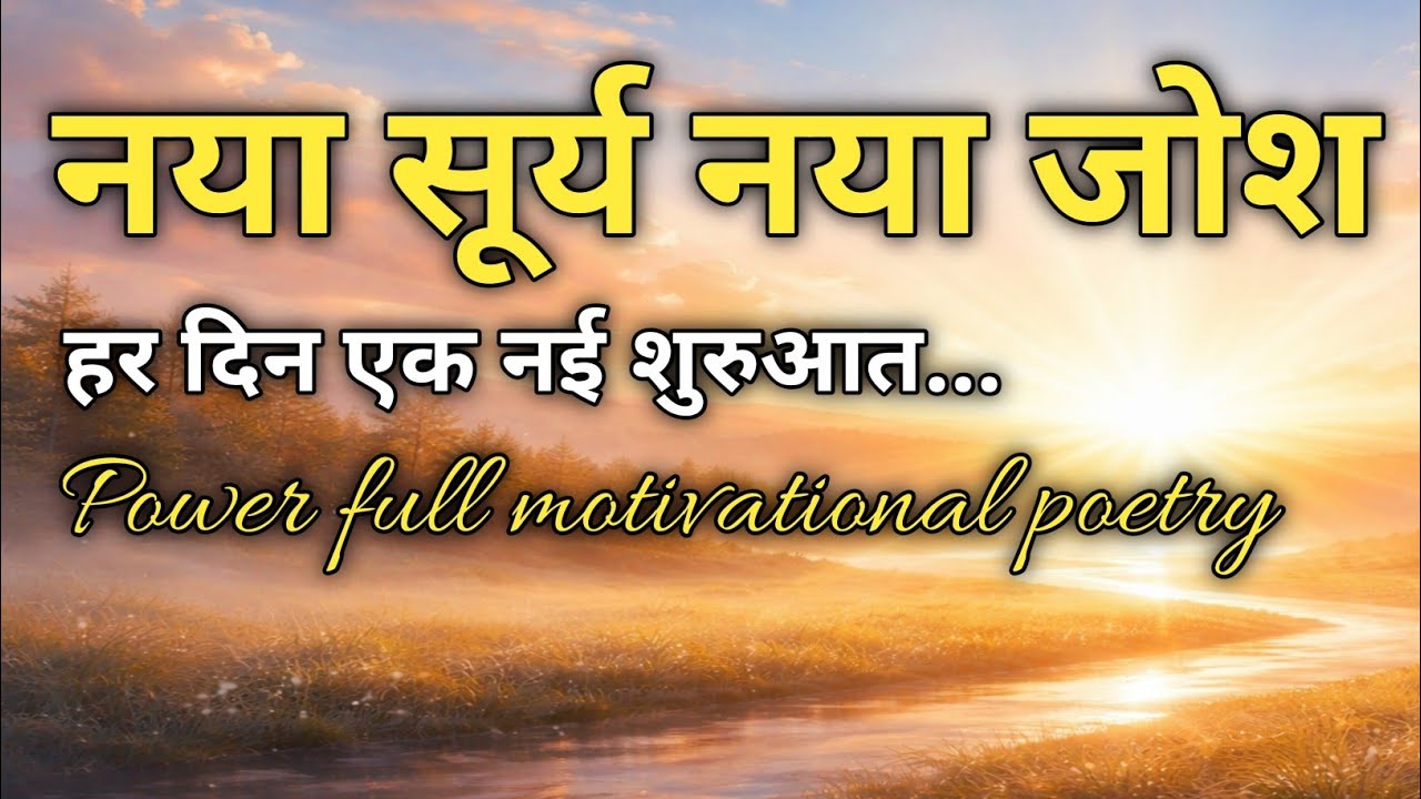 🔥 नया सूर्य नया जोश | हर दिन नया वर्ष है     Motivational Hindi Poetry  