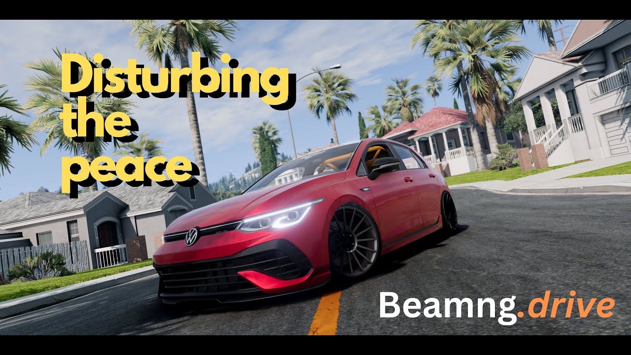 Pops & Bangs Golf 8R/Beamng/Insta360 #beamngdrivemods #beamngdrive #testdrive #cars