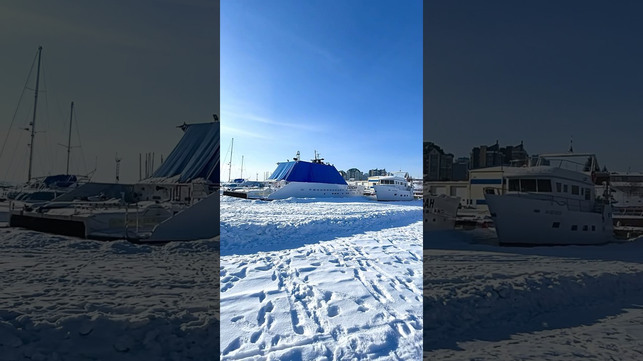 🧊 Walking on frozen water 🚢  Siberia, February
