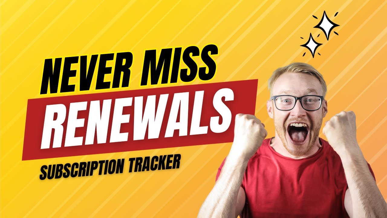 Subscription Tracker Template Excel | Membership Tracking Excel Template